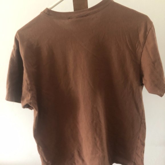 H&M T-Shirt Womens M Brown Smiley Collection Printed Short Sleeve Tee Shirt - Picture 2 of 6